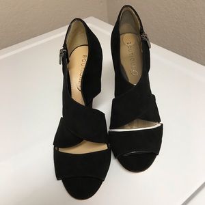 Nine West Boutique 9 Leather Suede Heels